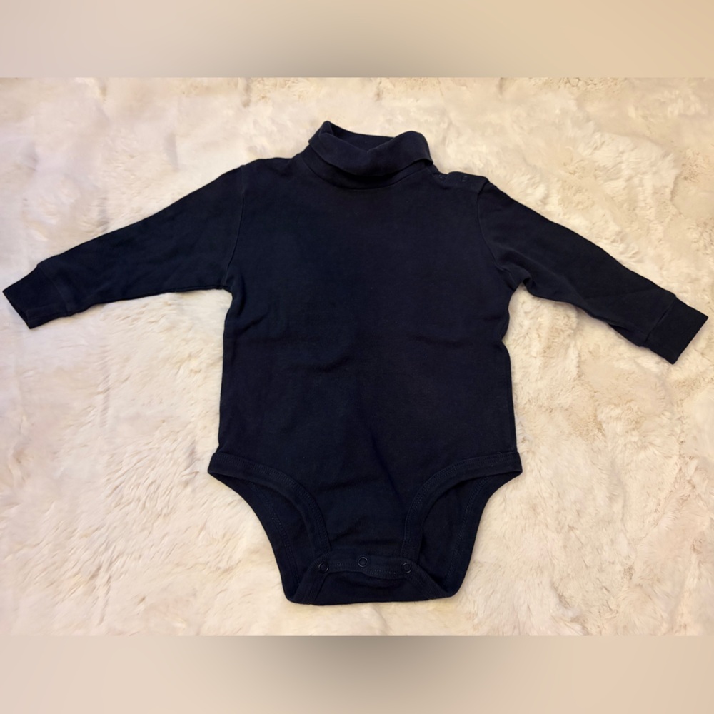 Leveret Navy Baby Bodysuit